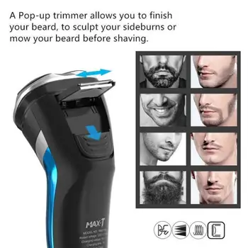 Men Electric Rotary Shaver Electric Removal Shaving Beard Machine Razor Rechargeable 3D Triple Floating Head Trimmer TSLM1
Men Electric Rotary Shaver Electric Removal Shaving Beard Machine Razor Rechargeable 3D Triple Floating Head Trimmer TSLM1