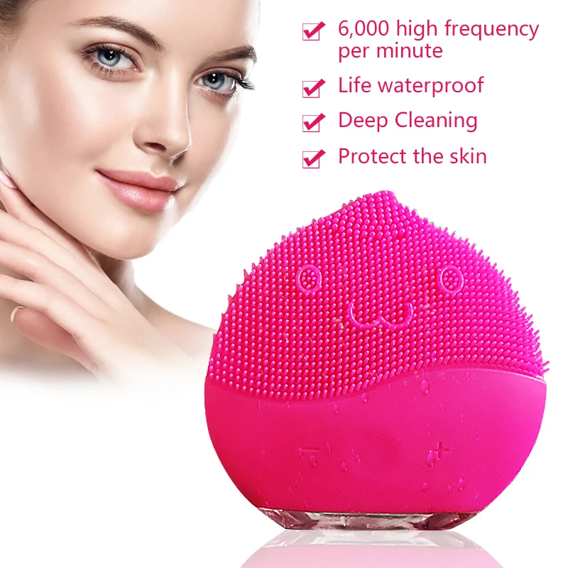 New Electric Facial Cleansing Brush Silicone Sonic Vibration Mini Cleaner Deep Pore Cleaning Skin Massage face brush cleansing
New Electric Facial Cleansing Brush Silicone Sonic Vibration Mini Cleaner Deep Pore Cleaning Skin Massage face brush cleansing