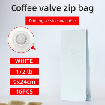 16pcs 1/2 pound 250g matte white coffee bean one side degassing valve packaging bag block bottom stand up coffee pouch
16pcs 1/2 pound 250g matte white coffee bean one side degassing valve packaging bag block bottom stand up coffee pouch