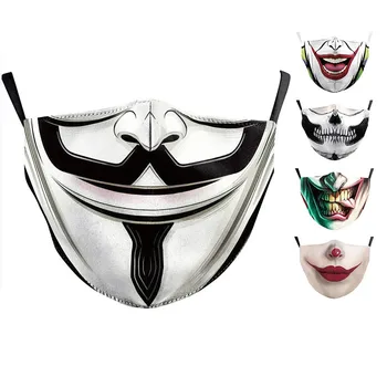 Joker Mask 3D Printed Face Fabric Masks Washable Masks Proof Mask Reusable PM2.5 Filter Protective Mask 
Joker Mask 3D Printed Face Fabric Masks Washable Masks Proof Mask Reusable PM2.5 Filter Protective Mask