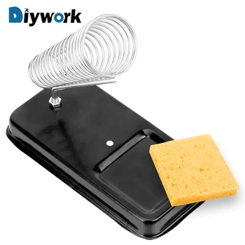 DIYWORK Electric Soldering Iron Stand Holder with Welding Cleaning Sponge Pads High Temperature Resistance Metal Support Station
DIYWORK Electric Soldering Iron Stand Holder with Welding Cleaning Sponge Pads High Temperature Resistance Metal Support Station