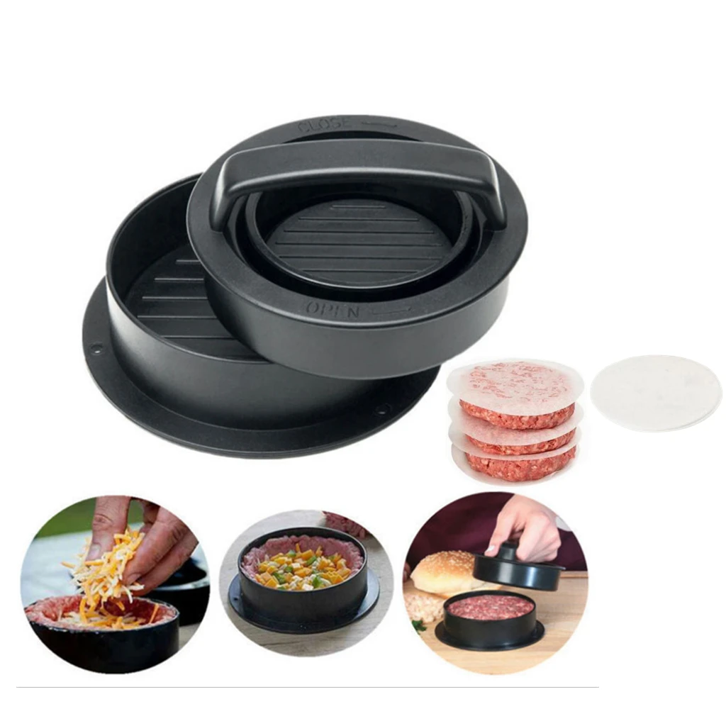 ABS Hamburger Press Meat Pie Press Stuffed Burger Mold Maker with Baking Paper Liners Patty Pastry Tools BBQ Kitchen Accessories
ABS Hamburger Press Meat Pie Press Stuffed Burger Mold Maker with Baking Paper Liners Patty Pastry Tools BBQ Kitchen Accessories