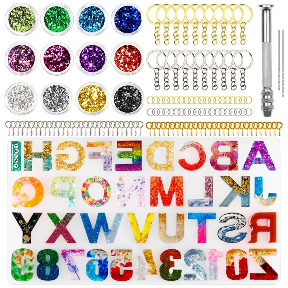 Silicone Resin Mold Jewelry Epoxy Casting Molds Tools Set Silicone Clay UV Resin Casting Molds for Jewelry Making Keychain Ring
Silicone Resin Mold Jewelry Epoxy Casting Molds Tools Set Silicone Clay UV Resin Casting Molds for Jewelry Making Keychain Ring