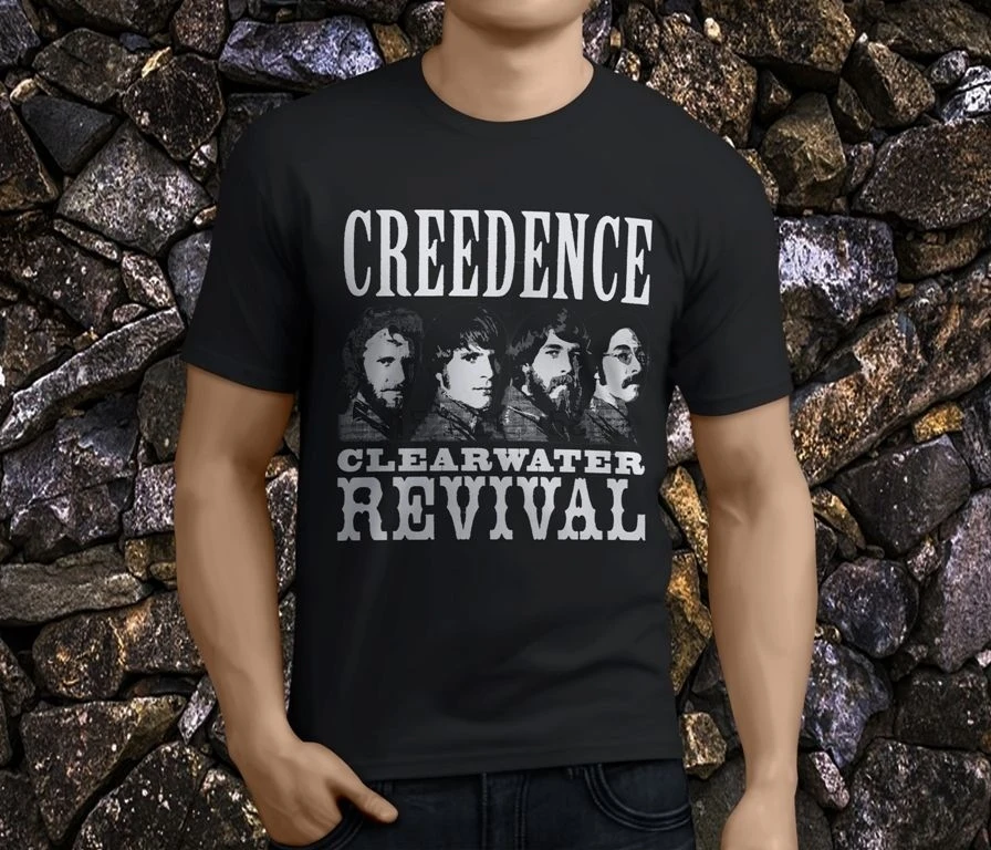 Футболка с принтом 2018 модная брендовая короткий рукав Creedence Clearwater Revival мужская