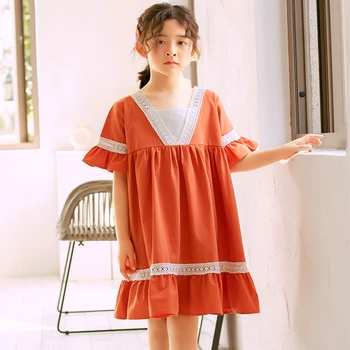 2020 Girls Summer Dress 100% Cotton Lace Patchwork Big Girls Dresses Children Ruffles Teenage Baby Girls Dress Holiday Clothes 
2020 Girls Summer Dress 100% Cotton Lace Patchwork Big Girls Dresses Children Ruffles Teenage Baby Girls Dress Holiday Clothes