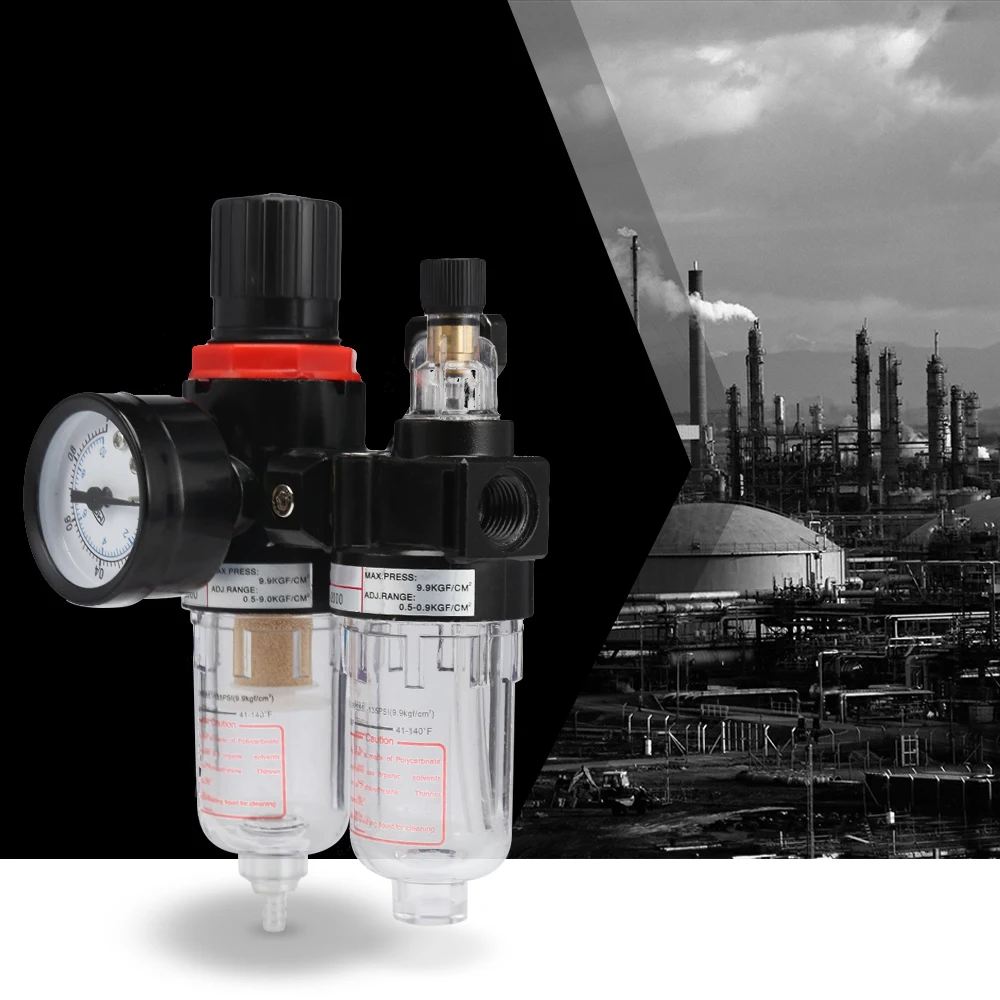 AFC2000 1/4 Inch Air Compressor Oil Water Separator Regulator Trap Filter Airbrush
AFC2000 1/4 Inch Air Compressor Oil Water Separator Regulator Trap Filter Airbrush