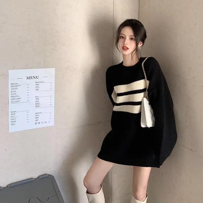Medium and long burst sweater 2021 new women's autumn and winter loose outer wear lazy wind Pullover Sweater Top Fashion
Medium and long burst sweater 2021 new women's autumn and winter loose outer wear lazy wind Pullover Sweater Top Fashion
