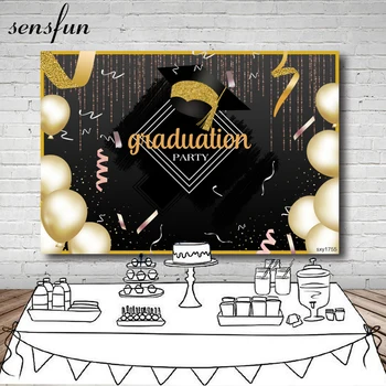 Sensfun Gold Bachelor cap Balloons Graduation Backdrop For Photo Studio Photography Backgrounds 7x5ft Vinyl Polyester
Sensfun Gold Bachelor cap Balloons Graduation Backdrop For Photo Studio Photography Backgrounds 7x5ft Vinyl Polyester