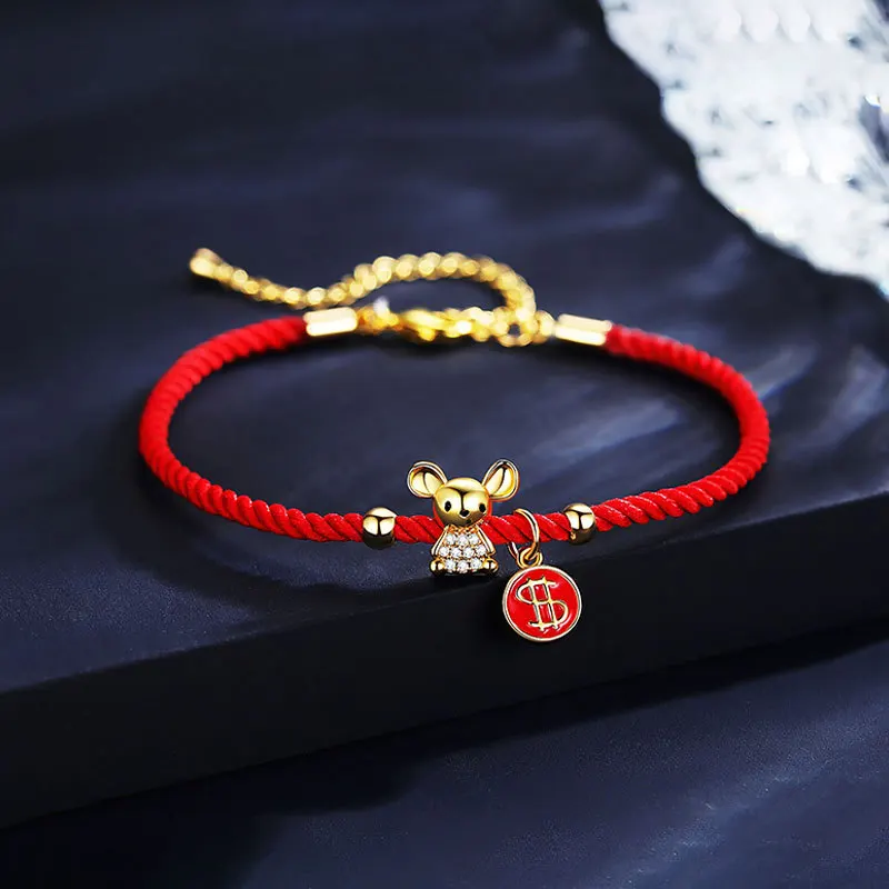 Korean New Year of The Rat Bracelet Lucky Braided Red String Bracelet Christmas New Year Gift Couple Girlfriend Student Bracelet
Korean New Year of The Rat Bracelet Lucky Braided Red String Bracelet Christmas New Year Gift Couple Girlfriend Student Bracelet