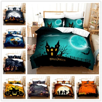 Pumpkin Lantern Halloween Cartoon Duvet Cover with Pillowcase Set Twin Full Queen King Size Bedding Set Bed Linens Home Textile
Pumpkin Lantern Halloween Cartoon Duvet Cover with Pillowcase Set Twin Full Queen King Size Bedding Set Bed Linens Home Textile