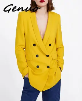 Women Elegant Blazer Yellow Ladies Notched Collar Casual Suits 2019 Spring-Autumn Solid Women Blazers and Jackets Top set
Women Elegant Blazer Yellow Ladies Notched Collar Casual Suits 2019 Spring-Autumn Solid Women Blazers and Jackets Top set