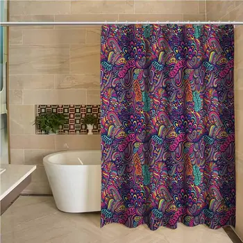 Psychedelic Precision Custom Shower Curtain Exotic Composition in Lively Colors Swirling Leaves and Petals Funky Seaweed Modern
Psychedelic Precision Custom Shower Curtain Exotic Composition in Lively Colors Swirling Leaves and Petals Funky Seaweed Modern