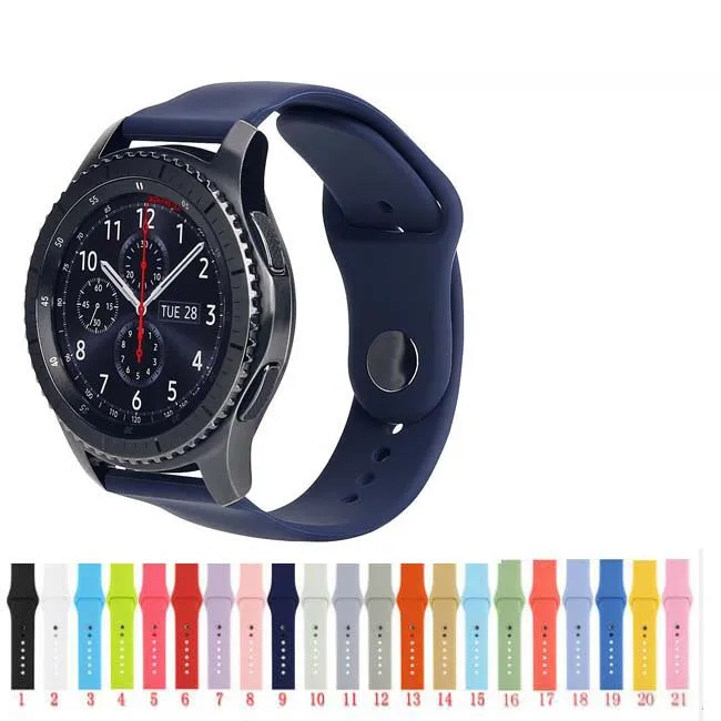 22 мм 20 браслет для Samsung Active 2 46 s2 S3 Ticwatch S2 1 E ремешок amazfit 3 GTR 47 GTS pace bip спортивный