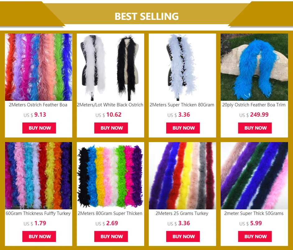 2Meters Super Thicken 80Gram Chandelle White Turkey Feathers Boa Plume Trim Feathers for Crafts Plumas Carnaval feather decor