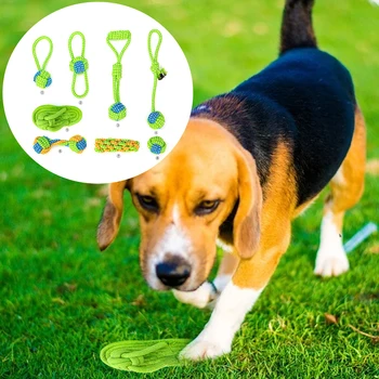 8pcs/set Home Playing Chewing Washable Cotton Rope Teeth Cleaning Dog Ball Toys Multifunction Durable Puppies Training
8pcs/set Home Playing Chewing Washable Cotton Rope Teeth Cleaning Dog Ball Toys Multifunction Durable Puppies Training