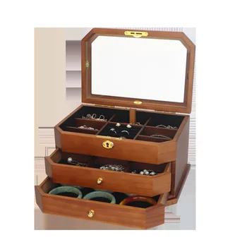 3 layer luxury fashion women wooden jewlery box brown color women jewelry Portable Storage Organizer 200807-65
3 layer luxury fashion women wooden jewlery box brown color women jewelry Portable Storage Organizer 200807-65