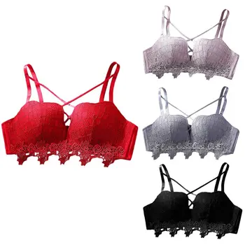 Women Sexy Push Up Bra Underwear Embroidery Floral Lace Cross Strappy Brassiere
Women Sexy Push Up Bra Underwear Embroidery Floral Lace Cross Strappy Brassiere