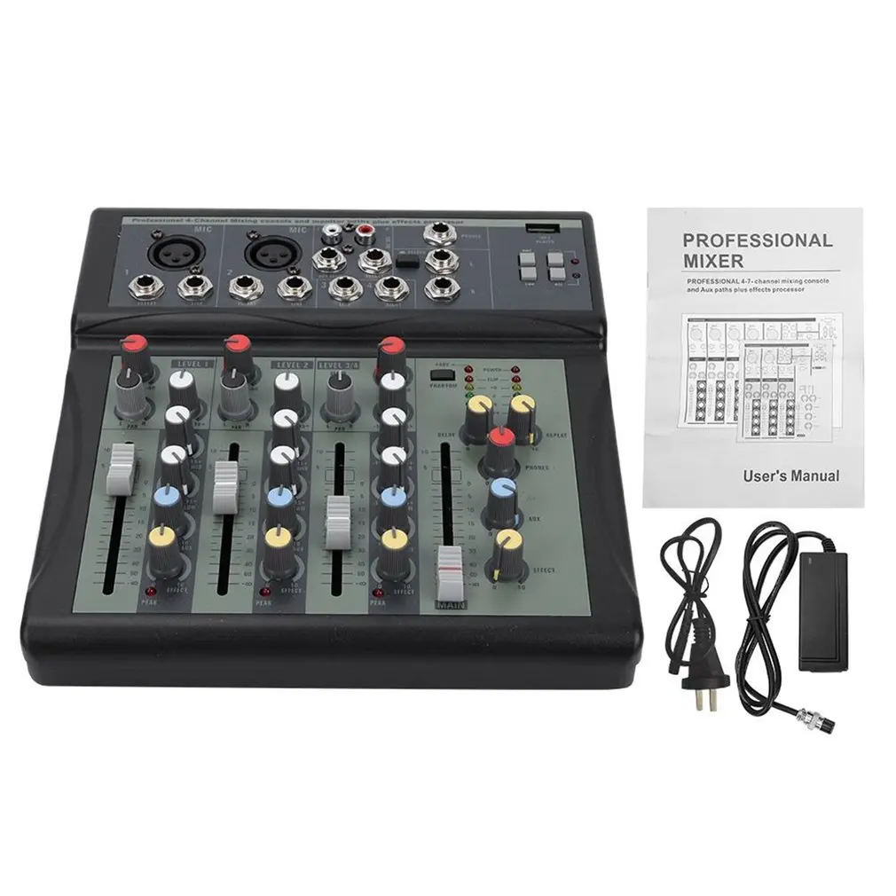 Professional KY-4S DJ Mixer 4 Channels BT Sound Mixing Console For Karaoke KTV With USB MP3 Jack Live Audio Mixer
Professional KY-4S DJ Mixer 4 Channels BT Sound Mixing Console For Karaoke KTV With USB MP3 Jack Live Audio Mixer