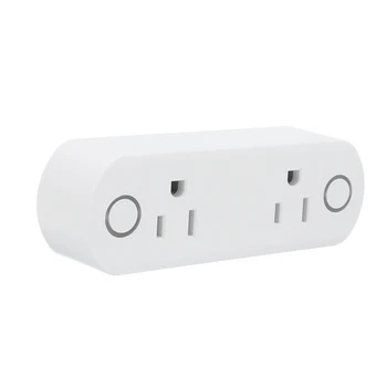 WiFi Smart Socket US Standard Dual Outlet Wall Switch Plug Remote Control Independent Control with Power Monitoring
WiFi Smart Socket US Standard Dual Outlet Wall Switch Plug Remote Control Independent Control with Power Monitoring