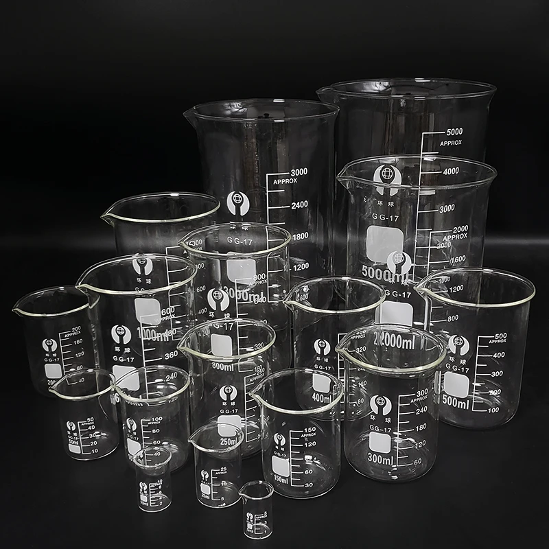 

Beaker in low form,Capacity 5ml/10ml/25ml/50ml/100ml/150ml/200ml/250ml/300ml/400ml/500ml/600ml/800ml/1000ml/2000ml/3000ml/5000ml