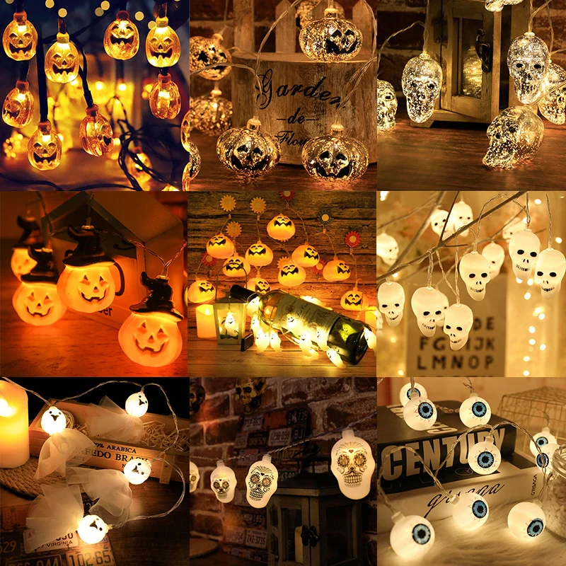 1.5m Halloween Pumpkin Ghost Skeleton Bat Spider Led Light String for Festival Party Bar Home Decor Halloween Decoration Garland
1.5m Halloween Pumpkin Ghost Skeleton Bat Spider Led Light String for Festival Party Bar Home Decor Halloween Decoration Garland