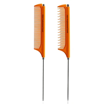 2Pcs Stainless Steel Hairdressing Comb Portable Hair Tail Comb with Adjustable Handle Hairstylist Combs
2Pcs Stainless Steel Hairdressing Comb Portable Hair Tail Comb with Adjustable Handle Hairstylist Combs