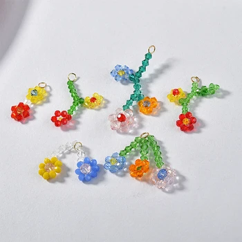 Customized Summer Origional Korean-Style Crystal Glass Woven Flower Pendant DIY Earrings Hairpin Hairpin Hair Accessories 2pcs
Customized Summer Origional Korean-Style Crystal Glass Woven Flower Pendant DIY Earrings Hairpin Hairpin Hair Accessories 2pcs