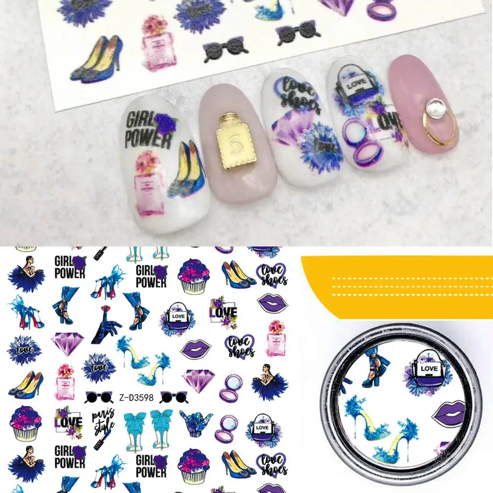 Newest Z-D3598 pattern 3D nail sticker back glue nail decals Japan Korea type DIY decoration for nail wraps
Newest Z-D3598 pattern 3D nail sticker back glue nail decals Japan Korea type DIY decoration for nail wraps
