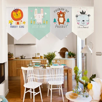 Nordic Cartoon Flag Curtain Hanging Curtain Living Room Doors and Windows Small Short Curtain Decorative Triangular Curtain 
Nordic Cartoon Flag Curtain Hanging Curtain Living Room Doors and Windows Small Short Curtain Decorative Triangular Curtain