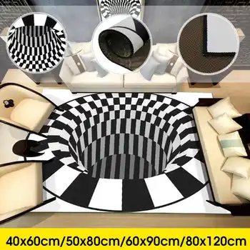 2020 Bottomless Pit 3D Three-dimensional Black&White Stereo Vision Mat Living Room Doormat Tea Table Sofa Illusion Carpet
2020 Bottomless Pit 3D Three-dimensional Black&White Stereo Vision Mat Living Room Doormat Tea Table Sofa Illusion Carpet