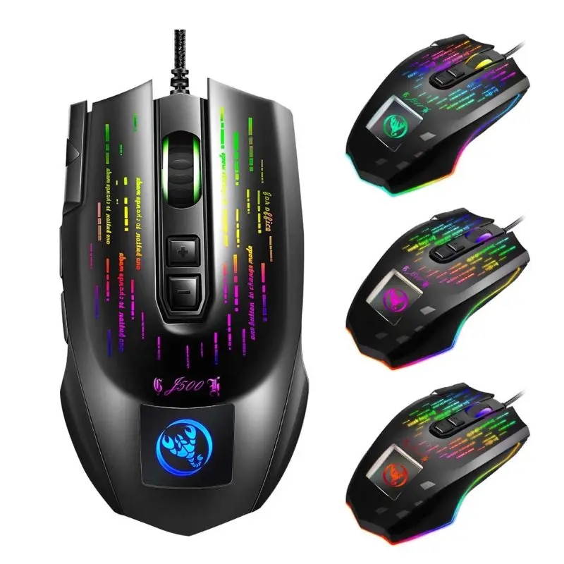10000DPI 7 Buttons USB Wired Mouse RGB LED Light Gaming Mice with Display Screen
10000DPI 7 Buttons USB Wired Mouse RGB LED Light Gaming Mice with Display Screen