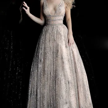 European and American women's banquet evening dress new Amazon Women's deep V open back sexy toast dress
European and American women's banquet evening dress new Amazon Women's deep V open back sexy toast dress