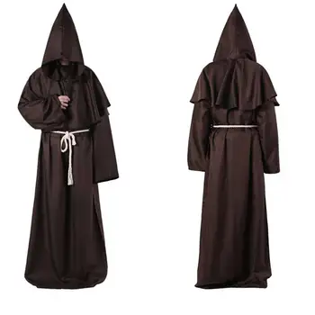 Men Women Priest Costume Wizard Cosplay Robe Cloak Adult Monk Party Clothes Halloween Costume 
Men Women Priest Costume Wizard Cosplay Robe Cloak Adult Monk Party Clothes Halloween Costume