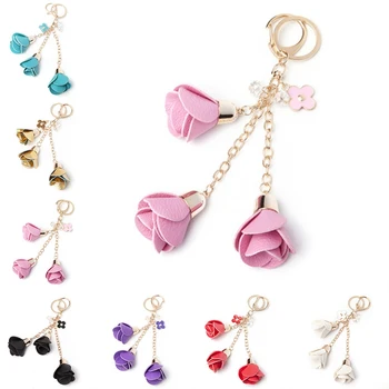 Rose Flowers Tassel PU Leather Keychain Pendant Handbag Purse Car Key Ring Car Pendant Keyrings
Rose Flowers Tassel PU Leather Keychain Pendant Handbag Purse Car Key Ring Car Pendant Keyrings