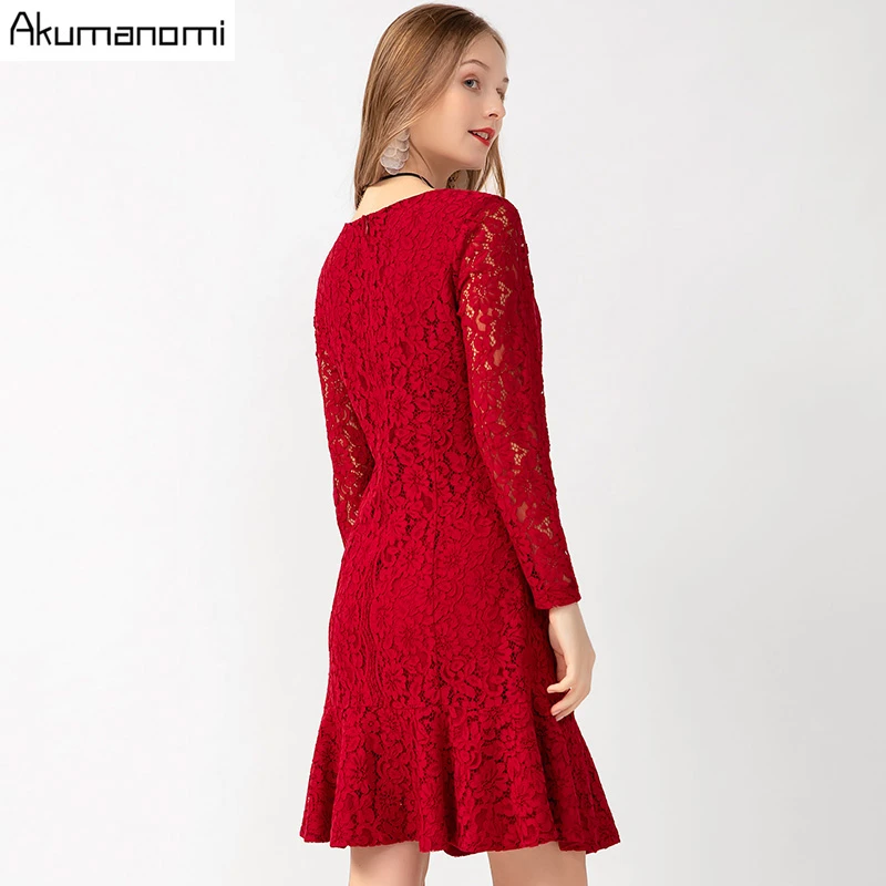 Women Autumn Lace Dress Plus Size 5xl-l Casual red o-neck Full Sleeve Spring Vintage Office Sexy Party Dress Vestidos Sukienki
Women Autumn Lace Dress Plus Size 5xl-l Casual red o-neck Full Sleeve Spring Vintage Office Sexy Party Dress Vestidos Sukienki