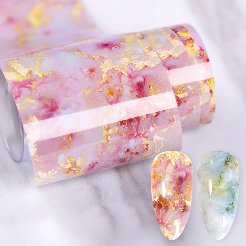 

Nail Foils Marble Series Nail Transfer Foils Decorations DIY Design Nail Art Transfer Sticker Decals Nail Accessories