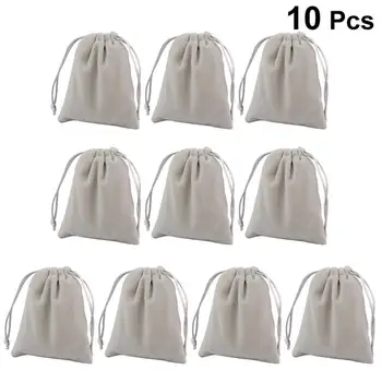 10pcs 12x10cm Lint Drawstrings Pouches Small Jewelry Storage Pouches Sundries Gift Pouches (Grey) 
10pcs 12x10cm Lint Drawstrings Pouches Small Jewelry Storage Pouches Sundries Gift Pouches (Grey)