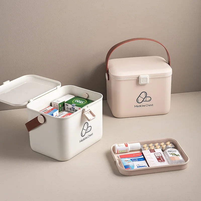 Home First Aid Kit Medicine Box Large Capacity Portable Medicine Storage Removable Double Layer Leather Handle Pill case
Home First Aid Kit Medicine Box Large Capacity Portable Medicine Storage Removable Double Layer Leather Handle Pill case