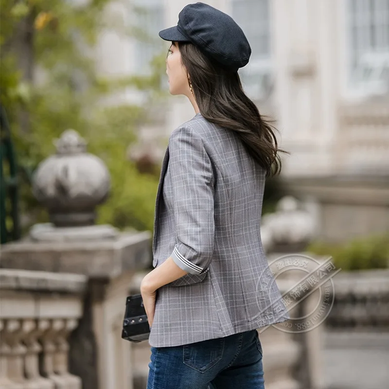 Plaid Suit Jacket Female Short Leisurely 2019 Autumn New Style Korean-style Retro Versatile Slimming Suit Women's Fashion
Plaid Suit Jacket Female Short Leisurely 2019 Autumn New Style Korean-style Retro Versatile Slimming Suit Women's Fashion