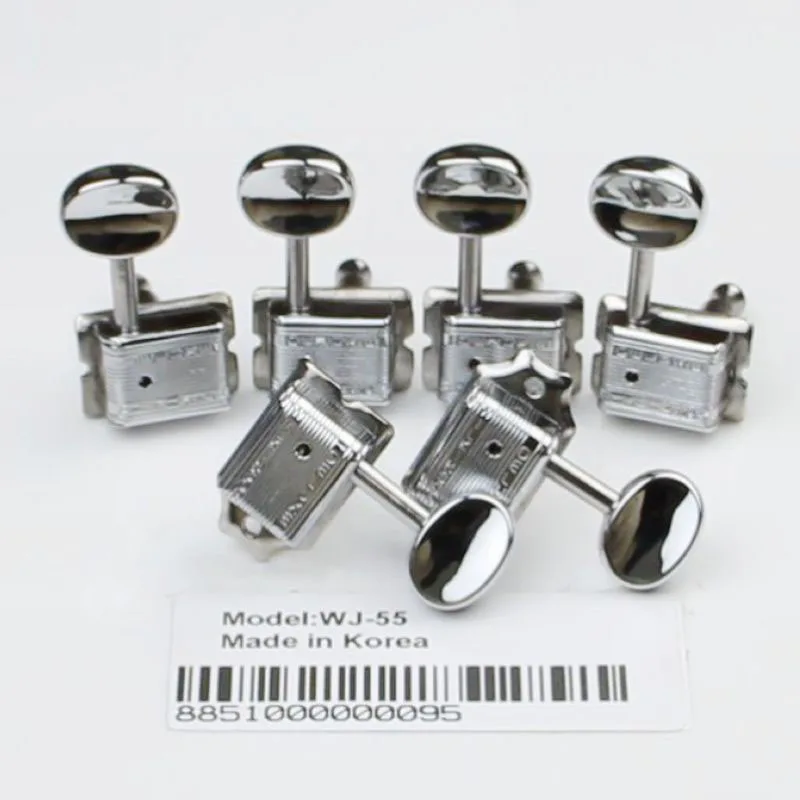 Wilkinson VINTAGE CHROME TUNERS Electric Guitar Machine Heads Tuners For ST & TL Guitar OR Similar WJ-55 Silver Tuning Pegs
Wilkinson VINTAGE CHROME TUNERS Electric Guitar Machine Heads Tuners For ST & TL Guitar OR Similar WJ-55 Silver Tuning Pegs