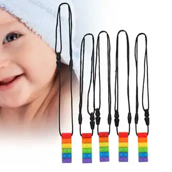 Silicone Teether Building Block Shape High Temperature Resistant Chewing Pendant Necklace Teeth Whitening Tool
Silicone Teether Building Block Shape High Temperature Resistant Chewing Pendant Necklace Teeth Whitening Tool