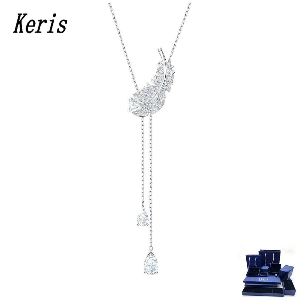 SWA 2019 New SWA Feather Y-Necklace Bright Crystal Feather Pattern European Classic Style Romantic Female Clavicle Necklace
SWA 2019 New SWA Feather Y-Necklace Bright Crystal Feather Pattern European Classic Style Romantic Female Clavicle Necklace