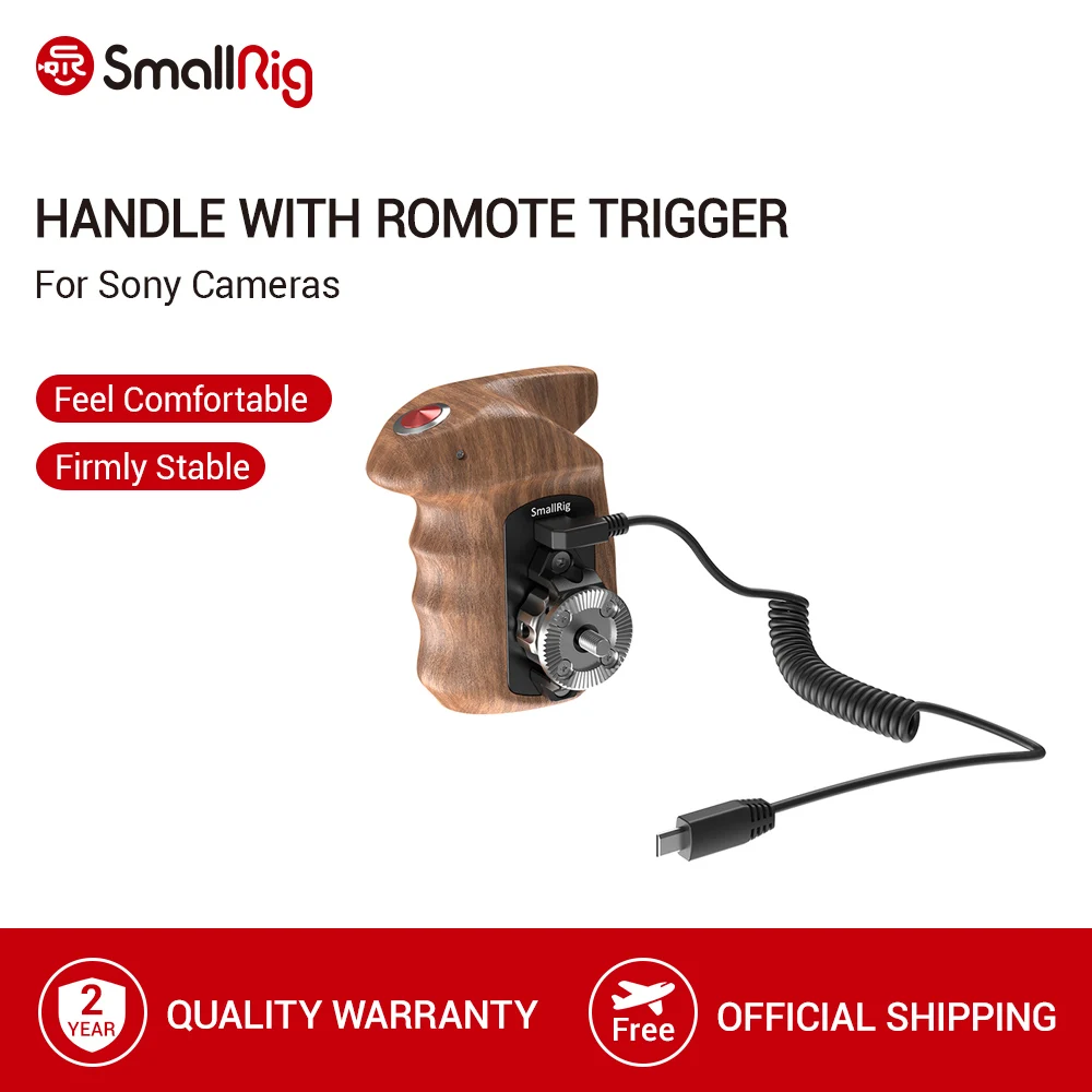 SmallRig Dslr Camera Cage Right Side Wooden HandGrip with Record Start/Stop Remote Trigger for Sony Mirrorless Camera Handle2511
SmallRig Dslr Camera Cage Right Side Wooden HandGrip with Record Start/Stop Remote Trigger for Sony Mirrorless Camera Handle2511