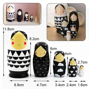 5pcs Set Russian Nesting Dolls Wooden Matryoshka Doll Handmade Painted Stacking Dolls Collectible Craft Toy
5pcs Set Russian Nesting Dolls Wooden Matryoshka Doll Handmade Painted Stacking Dolls Collectible Craft Toy