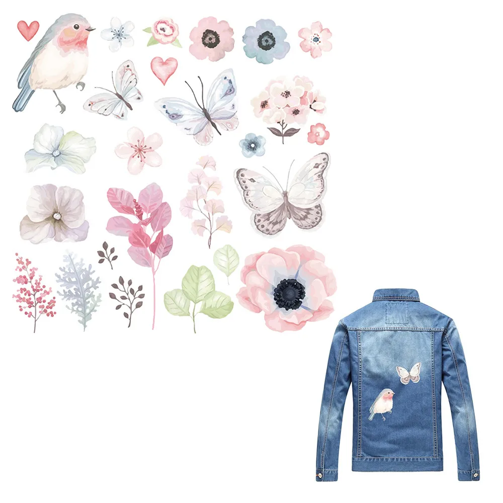 Butterfly Flower Patch Iron on Transfer Patches for Clothing DIY T-shirt Applique Heat Transfer Vinyl Stickers Thermal Press
Butterfly Flower Patch Iron on Transfer Patches for Clothing DIY T-shirt Applique Heat Transfer Vinyl Stickers Thermal Press