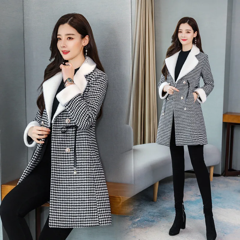 Woolen Jacket Women's Mid-length Short-height 2019 Autumn And Winter New Style Fashion Western Style Popular Thousands of Birds 
Woolen Jacket Women's Mid-length Short-height 2019 Autumn And Winter New Style Fashion Western Style Popular Thousands of Birds