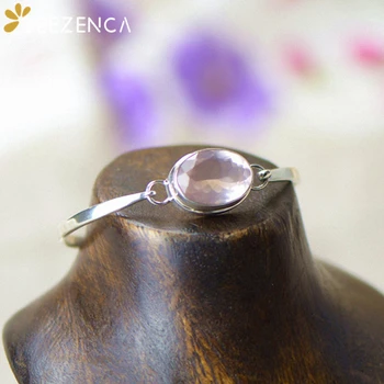 925 Sterling Silver Natural Pink Crystal Women's Bangles Fine Jewelry Original Design Oval Cut Gemstone Silver Bracelet Bangle 
925 Sterling Silver Natural Pink Crystal Women's Bangles Fine Jewelry Original Design Oval Cut Gemstone Silver Bracelet Bangle