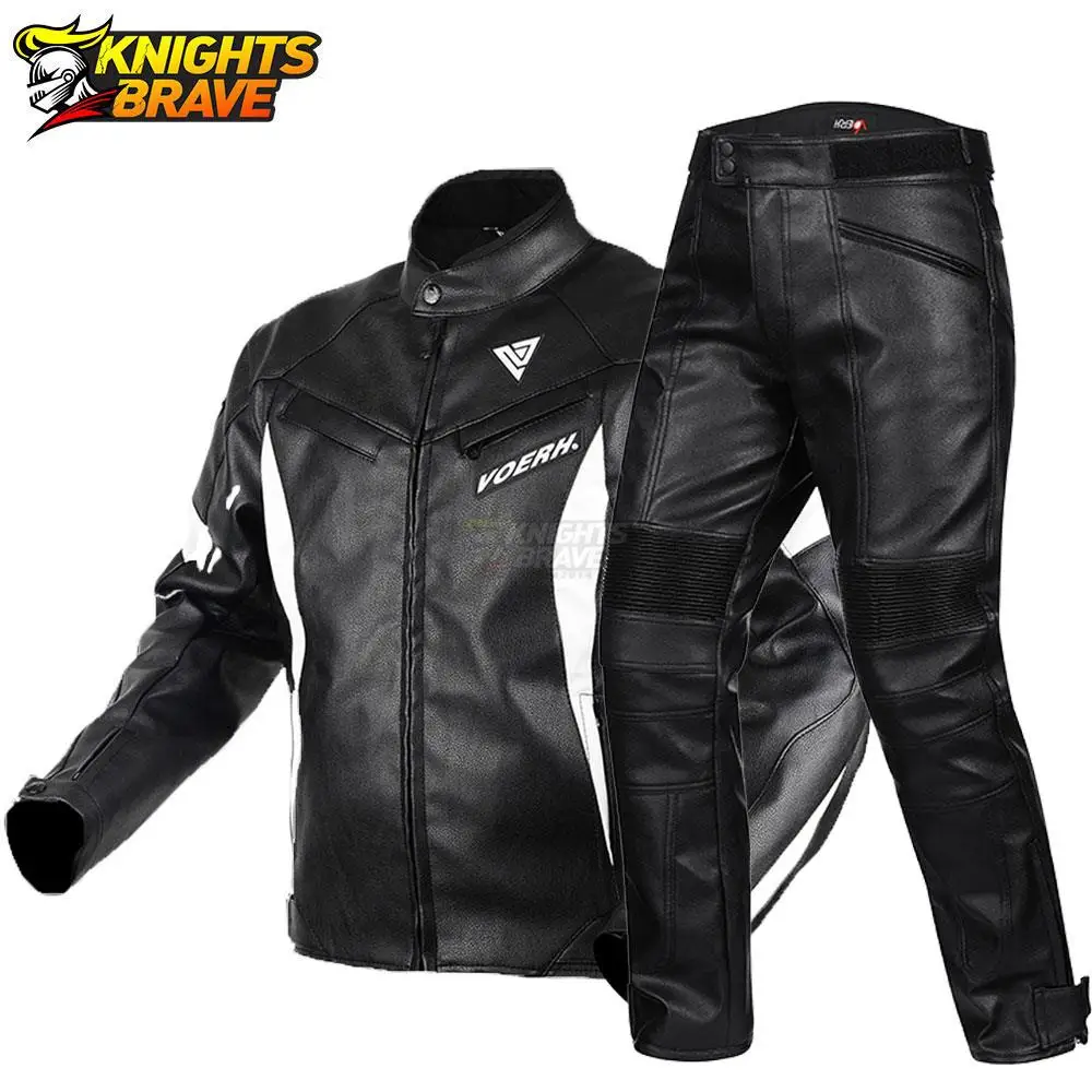 Winter Motorcycle Jacket Retro Leather Chaqueta Moto Men Cold proof Suit Motorbike Riding Motocross M-3XL | Автомобили и