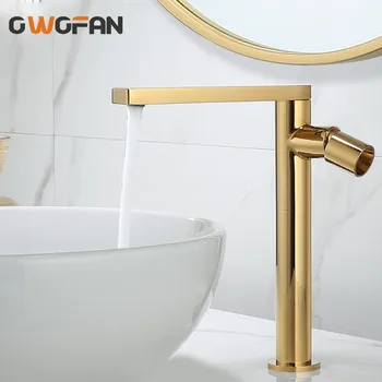 Bathroom Sink Faucet Brush Gold / Black / White Total Brass Single Lever Sink Faucet Hot And Cold Rotary Sink Mixer S79-360
Bathroom Sink Faucet Brush Gold / Black / White Total Brass Single Lever Sink Faucet Hot And Cold Rotary Sink Mixer S79-360