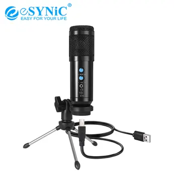 eSYNiC USB Condenser Microphone Kit with Volume Button Home Studio 3.5mm USB Microphone for PC Computer YouTube Live Plug & Play
eSYNiC USB Condenser Microphone Kit with Volume Button Home Studio 3.5mm USB Microphone for PC Computer YouTube Live Plug & Play